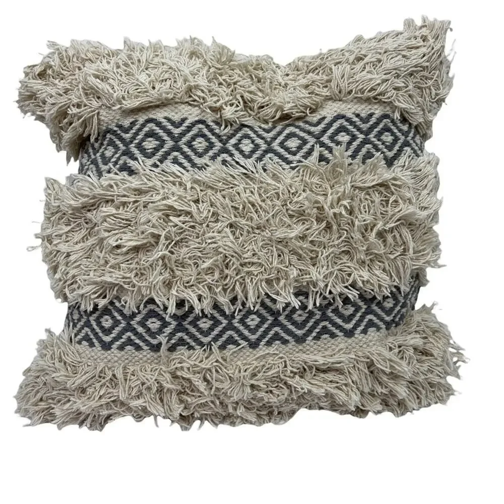 Vaibhav Overseas Cotton Woven Cushion for Home Boho Throw Pillow 16.5